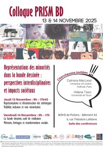 Affiche du colloque PRISM BD (Poitiers, 13-14 novembre 2025)